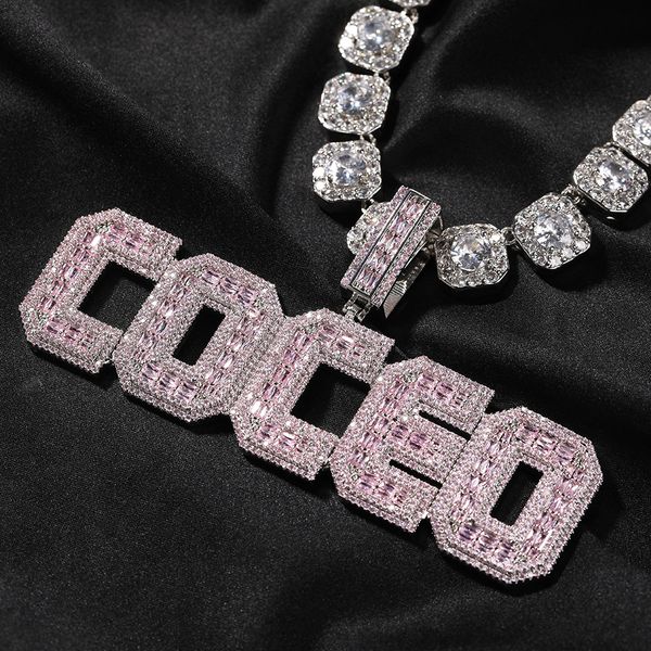 men women letter pendant gold silver colors baguatte cz stone custom name letters pendant necklace jewelry with 3mm 24inch rope chain
men women letter pendant gold silver colors baguatte cz stone custom name letters pendant necklace jewelry with 3mm 24inch rope chain