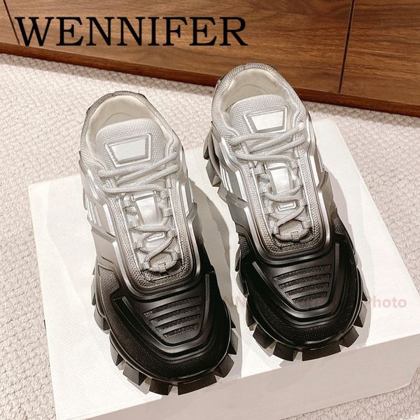 dress shoes black silver plating cloudbust thunder daddy sneakers round toe layered knitted women trainers chunky rubber vulcanized 230321
dress shoes black silver plating cloudbust thunder daddy sneakers round toe layered knitted women trainers chunky rubber vulcanized 230321