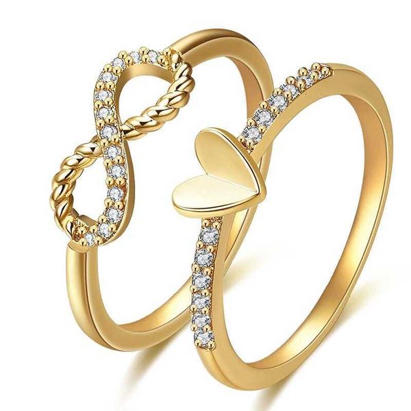 luxury ornaments 2pcs gold color rings set for women geometric fashion heart ring hollow jewelry trendy accessories, Silver
luxury ornaments 2pcs gold color rings set for women geometric fashion heart ring hollow jewelry trendy accessories, Silver