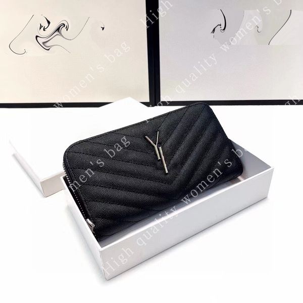 women's wallet black wallet brand wallet handbag imported caviar leather wallet single zipper wallet, Red;black
women's wallet black wallet brand wallet handbag imported caviar leather wallet single zipper wallet, Red;black