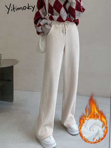 women's pants capris yitimoky fleece pants for women thicken warm wide leg pants korean fashion fall winter casual drawstring straight, Black;white
women's pants capris yitimoky fleece pants for women thicken warm wide leg pants korean fashion fall winter casual drawstring straight, Black;white