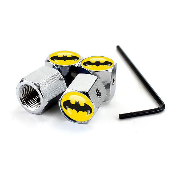 100 sets/lot auto wheel tire valve stems caps anti-theft locking cover bat black silver exterior accessories
100 sets/lot auto wheel tire valve stems caps anti-theft locking cover bat black silver exterior accessories