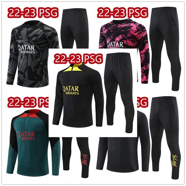 survetement chandal psgs mbappe tracksuits training suit soccer sets half zipper jacket kit 2022 2023 messis mens kids jogging child footbal, Black
survetement chandal psgs mbappe tracksuits training suit soccer sets half zipper jacket kit 2022 2023 messis mens kids jogging child footbal, Black
