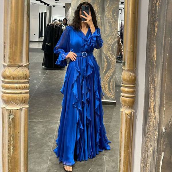 party dresses blue aline puffy sleeve floor length with belt deep v neck chiffon illusion wedding gowns 230320, White;black
party dresses blue aline puffy sleeve floor length with belt deep v neck chiffon illusion wedding gowns 230320, White;black