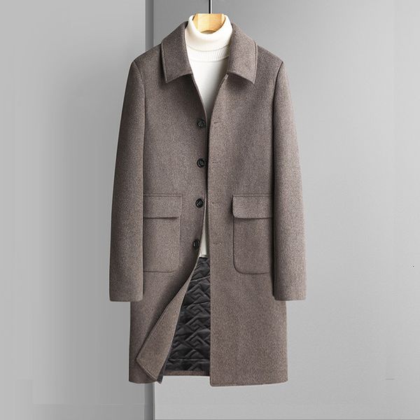 men's wool blends winter warm blend trench coat double breasted fashion long classic t plus size 3xl men 230320, Black
men's wool blends winter warm blend trench coat double breasted fashion long classic t plus size 3xl men 230320, Black