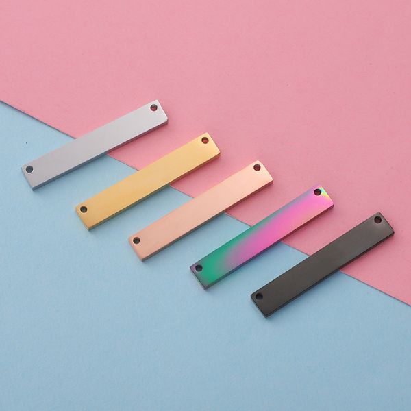 charms fnixtar stainless steel rectangle stamping blank bar charm plate diy necklace mirror polish connector 2635mm 20piecelot 230320, Bronze;silver
charms fnixtar stainless steel rectangle stamping blank bar charm plate diy necklace mirror polish connector 2635mm 20piecelot 230320, Bronze;silver