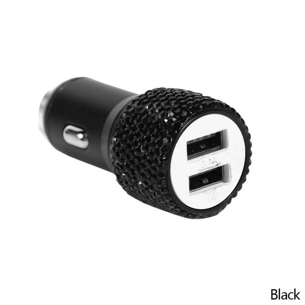 new bling usb car charger 5v 2.1a dual port fast adapter 4 colors decor car styling diamond car accessories interior for woman girls
new bling usb car charger 5v 2.1a dual port fast adapter 4 colors decor car styling diamond car accessories interior for woman girls