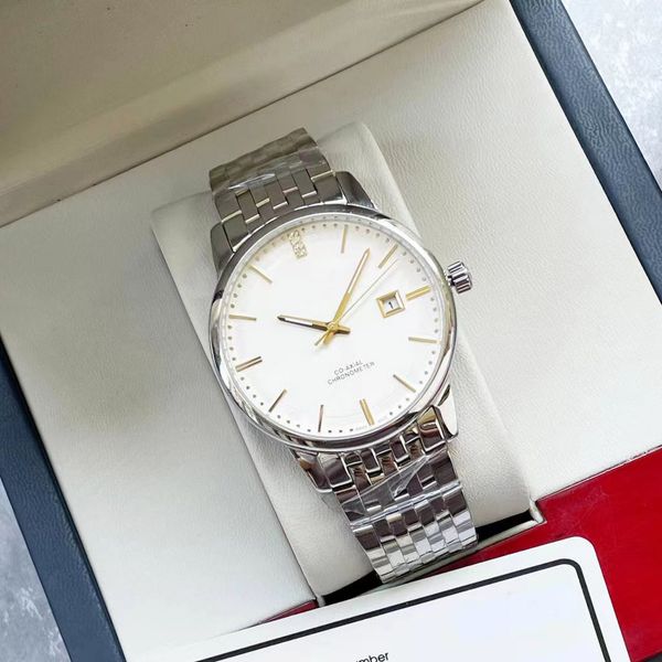 2023 men's luxury mechanical watch fashion leisure three pin diamond inlaid multifunctional calendar waterproof steel band watches, Slivery;brown
2023 men's luxury mechanical watch fashion leisure three pin diamond inlaid multifunctional calendar waterproof steel band watches, Slivery;brown