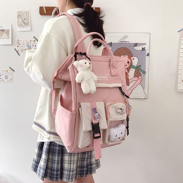 school bags 2023 backpack women candy color laps cute kawaii high for teenage girl japanese travel camping 230320
school bags 2023 backpack women candy color laps cute kawaii high for teenage girl japanese travel camping 230320