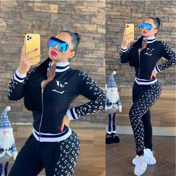 two piece pants tracksuit women casual print jacket and sweatpants sets casual outfits ship, White
two piece pants tracksuit women casual print jacket and sweatpants sets casual outfits ship, White