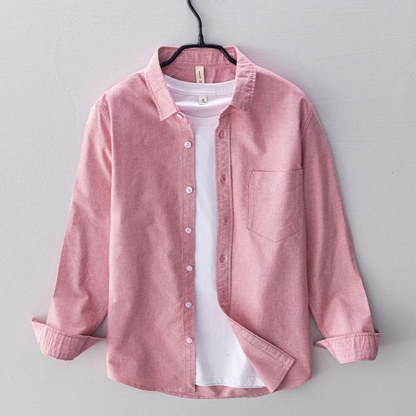 men's casual shirts pink shirts for men casual slim fit 100% cotton oxford long sleeve shirt men's vintage clothes 230321, White;black
men's casual shirts pink shirts for men casual slim fit 100% cotton oxford long sleeve shirt men's vintage clothes 230321, White;black