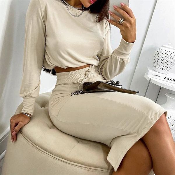 two piece dress womens autumn winter casual 2 set solid color round neck long sleeve and split skirt suit women office outfits 230321, White
two piece dress womens autumn winter casual 2 set solid color round neck long sleeve and split skirt suit women office outfits 230321, White