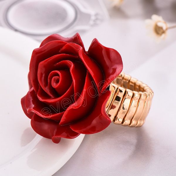 fashion statement finger ring red colors resin rose flower gold-color adjustable rings for women wedding party, Silver
fashion statement finger ring red colors resin rose flower gold-color adjustable rings for women wedding party, Silver