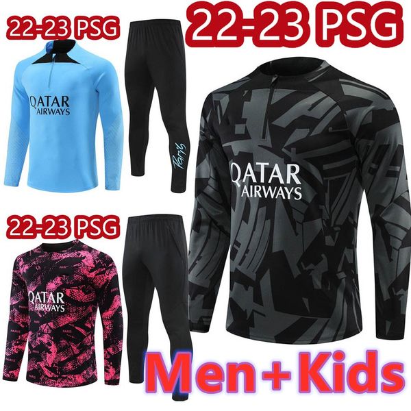 survetement chandal psgs mbappe tracksuits training suit soccer sets half zipper jacket kit vest 2022 2023 messis mens kids jogging child fo, Black
survetement chandal psgs mbappe tracksuits training suit soccer sets half zipper jacket kit vest 2022 2023 messis mens kids jogging child fo, Black