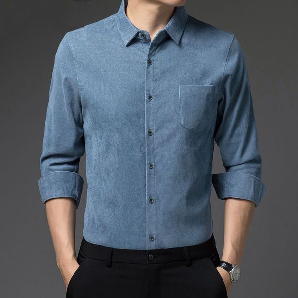 men's casual shirts spring winter vintage men cotton corduroy business shirts pockets button solid long sleeve lapel fashion smart casu, White;black
men's casual shirts spring winter vintage men cotton corduroy business shirts pockets button solid long sleeve lapel fashion smart casu, White;black
