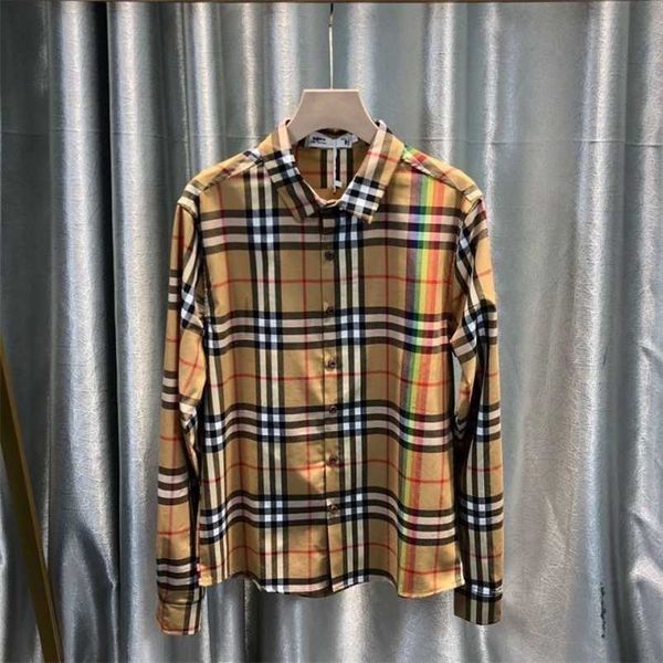 designer burbrerys mens casual shirt 2023 spring and summer rainbow plaid social guy ins couple net red classic versatile top, White;black
designer burbrerys mens casual shirt 2023 spring and summer rainbow plaid social guy ins couple net red classic versatile top, White;black