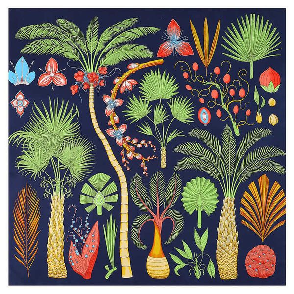 130cm luxury scarf new design sago cycas palm tree square twill silk women bandanna scarves for ladies shawl 0604, Blue;gray
130cm luxury scarf new design sago cycas palm tree square twill silk women bandanna scarves for ladies shawl 0604, Blue;gray