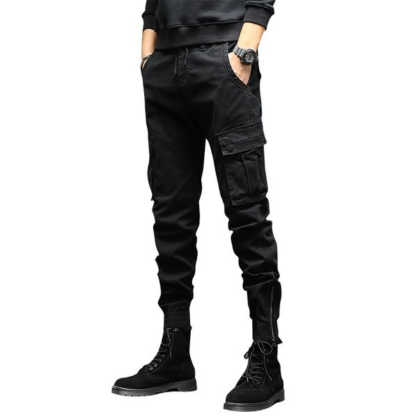 men's pants men's trend loose new handsome big pockets beam casual trousers, Black
men's pants men's trend loose new handsome big pockets beam casual trousers, Black