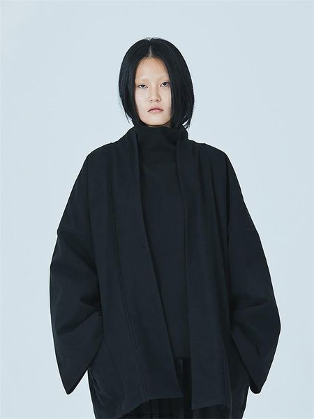 men's wool blends mao ni coat super loose kimono oversize profile chinese style vneck hypertrophy japanese 230321, Black
men's wool blends mao ni coat super loose kimono oversize profile chinese style vneck hypertrophy japanese 230321, Black