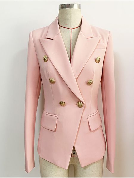 women's suits blazers high street 2023 fashion designer slim fitting metal lion buttons double breasted jacket light pink 230321, White;black
women's suits blazers high street 2023 fashion designer slim fitting metal lion buttons double breasted jacket light pink 230321, White;black