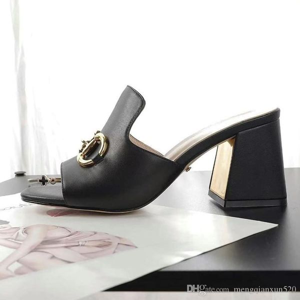 summer beach fashion slippers leather metal button women's shoes cowhide white black thick heel sandals women's half high heels la
summer beach fashion slippers leather metal button women's shoes cowhide white black thick heel sandals women's half high heels la
