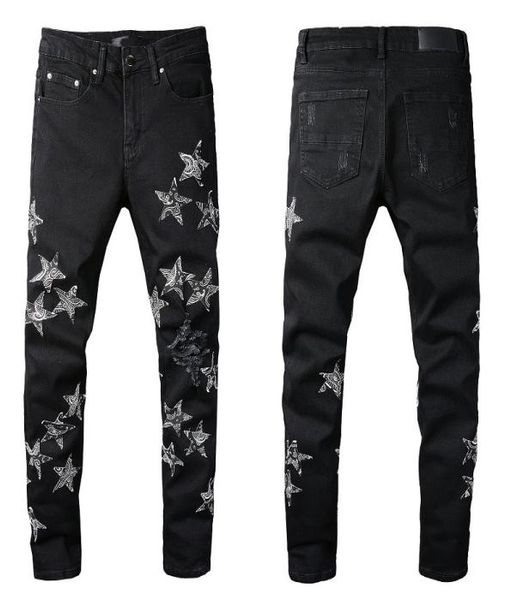 mens jeans fashion pentagram patch black jeans slim pants casual trousers big size 29402719902, Blue
mens jeans fashion pentagram patch black jeans slim pants casual trousers big size 29402719902, Blue