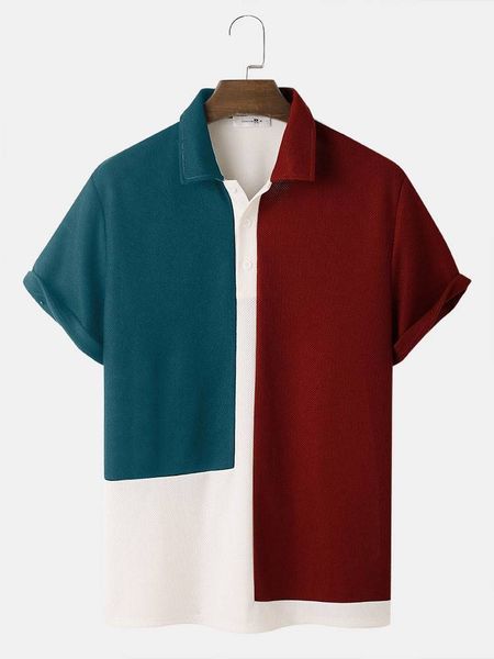 men's casual shirts charmkpr men tricolor knitted lapel blouse fashion all-match male short sleeve stritching button shirts s-2xl 2303, White;black
men's casual shirts charmkpr men tricolor knitted lapel blouse fashion all-match male short sleeve stritching button shirts s-2xl 2303, White;black
