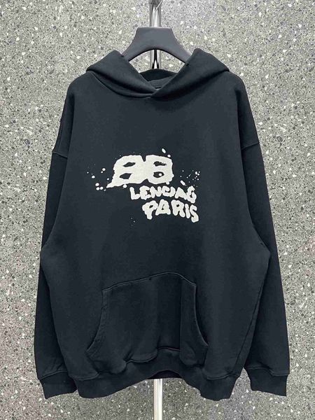 plush t shirt designer luxury coats balciga paris b fw handpainted graffiti bb splashink printed hoodie men's and women's loose ve, Black
plush t shirt designer luxury coats balciga paris b fw handpainted graffiti bb splashink printed hoodie men's and women's loose ve, Black