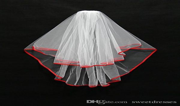 in stock short two layer wedding bridal veils whiteredblack ribbon edge with comb veil stock wedding accessories5562273, Black
in stock short two layer wedding bridal veils whiteredblack ribbon edge with comb veil stock wedding accessories5562273, Black