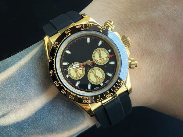 with original box men watch wristwatches 116519 40mm meteorite black dial natural rubber strap no chronograph asia 2813 movement mechanical, Slivery;brown 
with original box men watch wristwatches 116519 40mm meteorite black dial natural rubber strap no chronograph asia 2813 movement mechanical, Slivery;brown