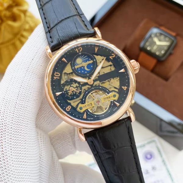 pp men's mechanical watch, automatic machine, belt, hollow out, tourbillon watch ll
pp men's mechanical watch, automatic machine, belt, hollow out, tourbillon watch ll