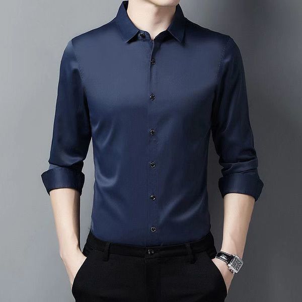 men's casual shirts business office men fashion smooth shirts spring summer streetwear male clothes lapel long sleeve casual loose quic, White;black
men's casual shirts business office men fashion smooth shirts spring summer streetwear male clothes lapel long sleeve casual loose quic, White;black