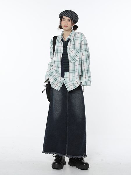 skirt vintage y2k harajuku blue mid length denim summer fashion gradient high waist korean casual baggy bottoms 230321, Black
skirt vintage y2k harajuku blue mid length denim summer fashion gradient high waist korean casual baggy bottoms 230321, Black