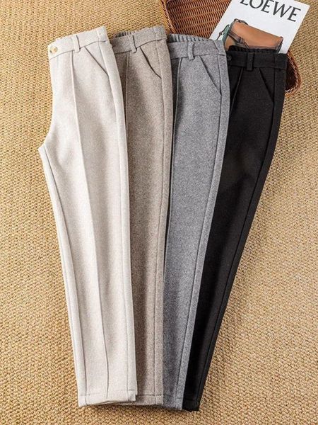 women's pants capris winter thicken women wool pants pencil female warm autumn soft korean ankle-length high waist loose harem trousers, Black;white
women's pants capris winter thicken women wool pants pencil female warm autumn soft korean ankle-length high waist loose harem trousers, Black;white