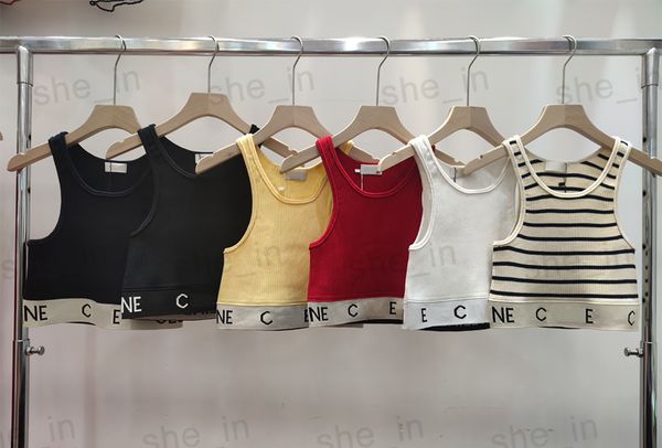 women's knits tees vests fashion wool vest summer casual sleeveless t shirts classic letters tanks designer woman knitted tee clothes, White
women's knits tees vests fashion wool vest summer casual sleeveless t shirts classic letters tanks designer woman knitted tee clothes, White