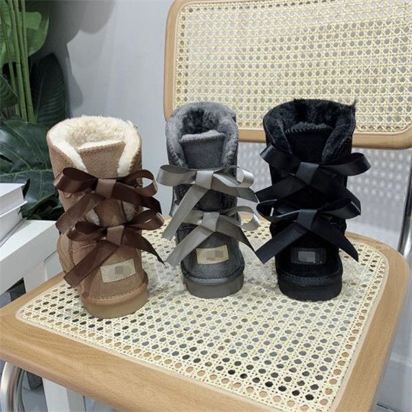 with box women winter booties designer boots girl classic snow boot ankle short bow mini fur black chestnut pink bowtie womens shoes size 4-
with box women winter booties designer boots girl classic snow boot ankle short bow mini fur black chestnut pink bowtie womens shoes size 4-