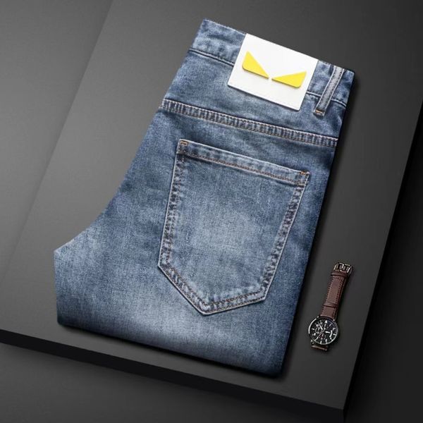 2023 designer men's jeans fashion vaqueros montana designer high-end pure black jeans slim pants stretch youth trends, Blue
2023 designer men's jeans fashion vaqueros montana designer high-end pure black jeans slim pants stretch youth trends, Blue