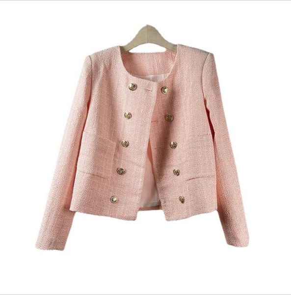 308 xl 2023 spring women's jackets coat long sleeve crew neck tweed button pink yellow beads fashion womens clothes huilin, Black;brown
308 xl 2023 spring women's jackets coat long sleeve crew neck tweed button pink yellow beads fashion womens clothes huilin, Black;brown