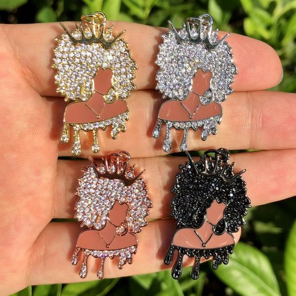 charms 5pcs cubic zirconia pave african black girl magic afro queen diva woman pendants accessories to make jewelry bracelet 230320, Bronze;silver
charms 5pcs cubic zirconia pave african black girl magic afro queen diva woman pendants accessories to make jewelry bracelet 230320, Bronze;silver