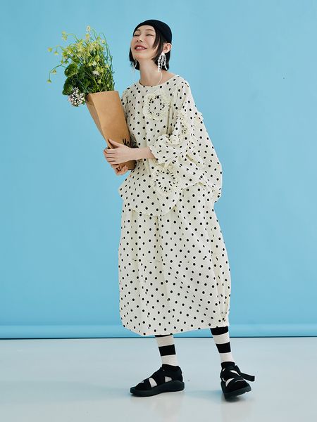 skirts imakokoni original design summer seergum apricot dot loose high waist skirt women 223712 230321, Black
skirts imakokoni original design summer seergum apricot dot loose high waist skirt women 223712 230321, Black