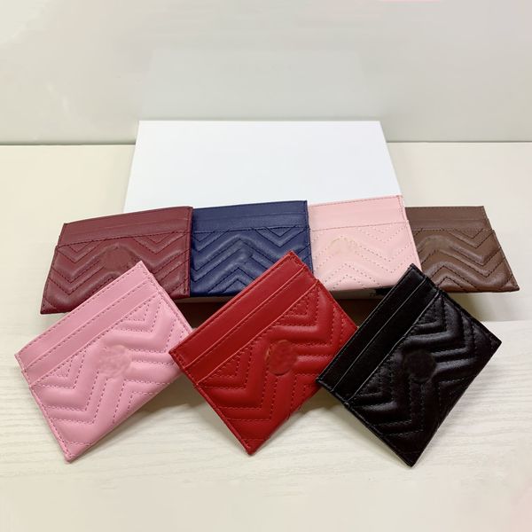 new designer card holders genuine leather bag luxurys wallets classic mini wallet, Red;black
new designer card holders genuine leather bag luxurys wallets classic mini wallet, Red;black