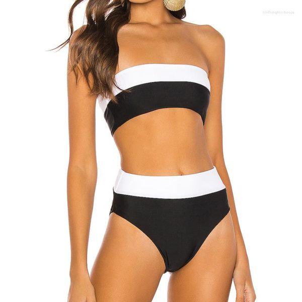 fancy woman women's swimwear bandeau bikini 2023 high waist swimsuit bikinis brazilian biquini strapless women beach bathing suit summe, White;black
fancy woman women's swimwear bandeau bikini 2023 high waist swimsuit bikinis brazilian biquini strapless women beach bathing suit summe, White;black