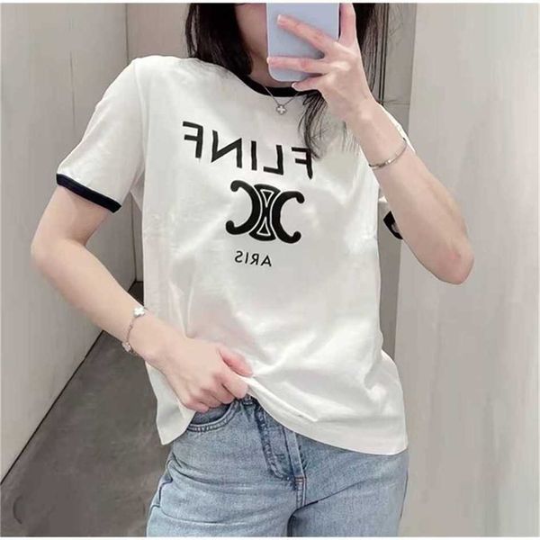 80% off factory outlet online home print new classic arc color matching round neck short sleeve women's t-shirt, White
80% off factory outlet online home print new classic arc color matching round neck short sleeve women's t-shirt, White