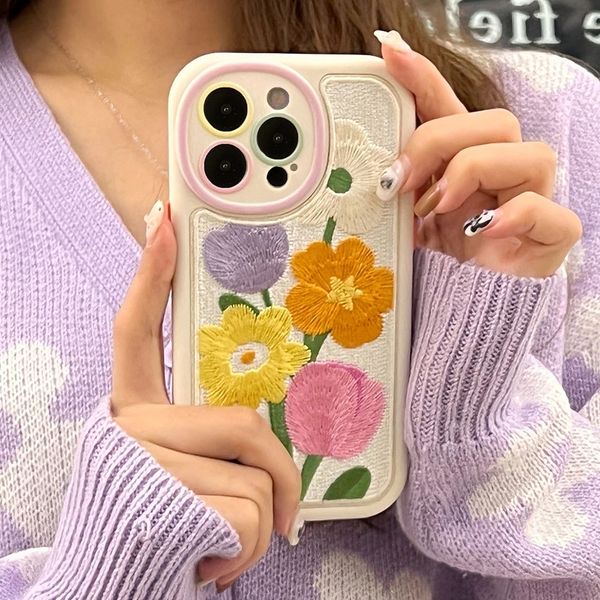 fashion embroidery flower winter warm phone case for iphone 14 13 12 11 pro max colorful soft shockproof camera protection cover
fashion embroidery flower winter warm phone case for iphone 14 13 12 11 pro max colorful soft shockproof camera protection cover