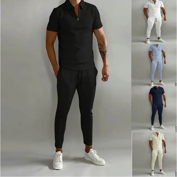 casual men's two piece suits 2023 spring summer short sleeve lapel zipper and pants set men fashion solid color tracksuits, Gray
casual men's two piece suits 2023 spring summer short sleeve lapel zipper and pants set men fashion solid color tracksuits, Gray