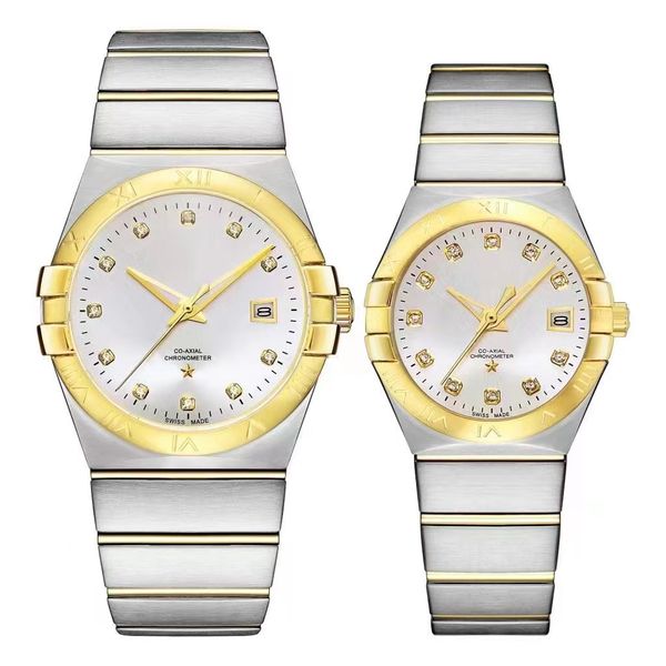 leisure type couple mechanical watch gold and silver case dial size 27.5mm/38mm using chinese super movement fully automatic winding designe, Slivery;brown
leisure type couple mechanical watch gold and silver case dial size 27.5mm/38mm using chinese super movement fully automatic winding designe, Slivery;brown