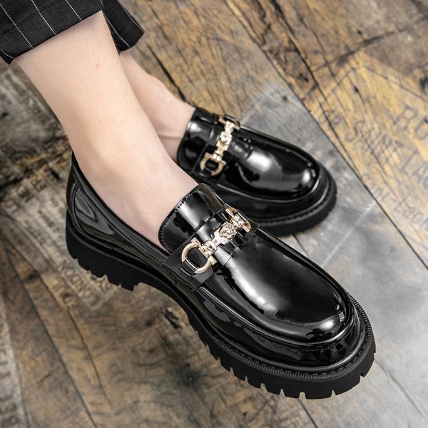 dress shoes british men's oxfords shiny metal platform casual leather luxury slip on loafers business 230320, Black
dress shoes british men's oxfords shiny metal platform casual leather luxury slip on loafers business 230320, Black