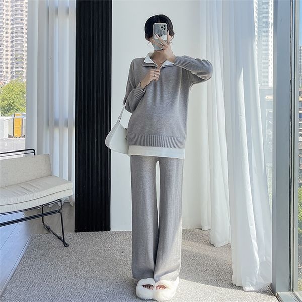 sleep lounge maternity clothing sets autumn clothes for pregnant women knitting button pullover pants 2 piece pregnancy outfits 230320, White
sleep lounge maternity clothing sets autumn clothes for pregnant women knitting button pullover pants 2 piece pregnancy outfits 230320, White