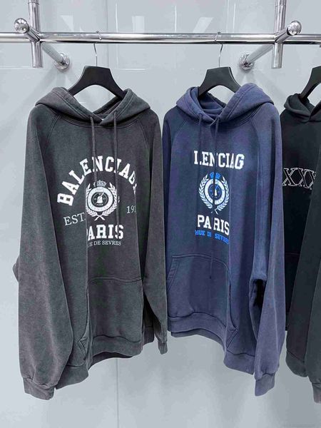 plush t shirt designer luxury coats balciga version b paris crown wheat ear crack print loose os cashmere washing water men's women, Black
plush t shirt designer luxury coats balciga version b paris crown wheat ear crack print loose os cashmere washing water men's women, Black