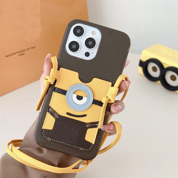

Designer Phone Cases for iPhone 15 15pro 14 14pro 14plus 13 13pro 12 12pro 11 pro max Leather Card Holder Luxury Cellphone Cover with lanyard, Color 2